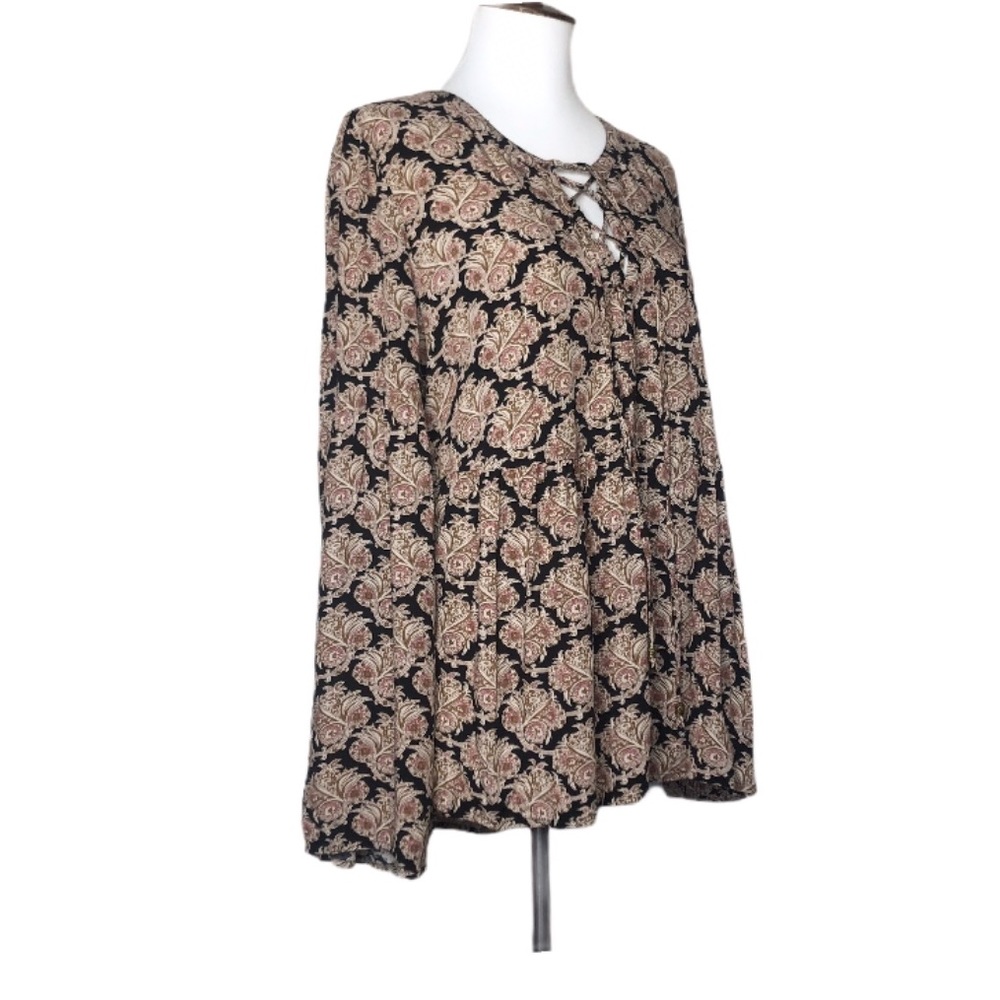 Daniel Rainn Paisley Cottagecore Babydoll Blouse - Picture 3 of 12